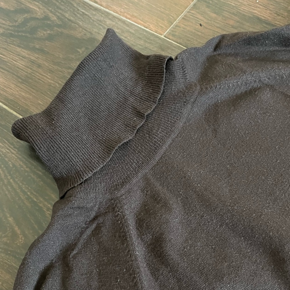 Brown turtleneck sweater